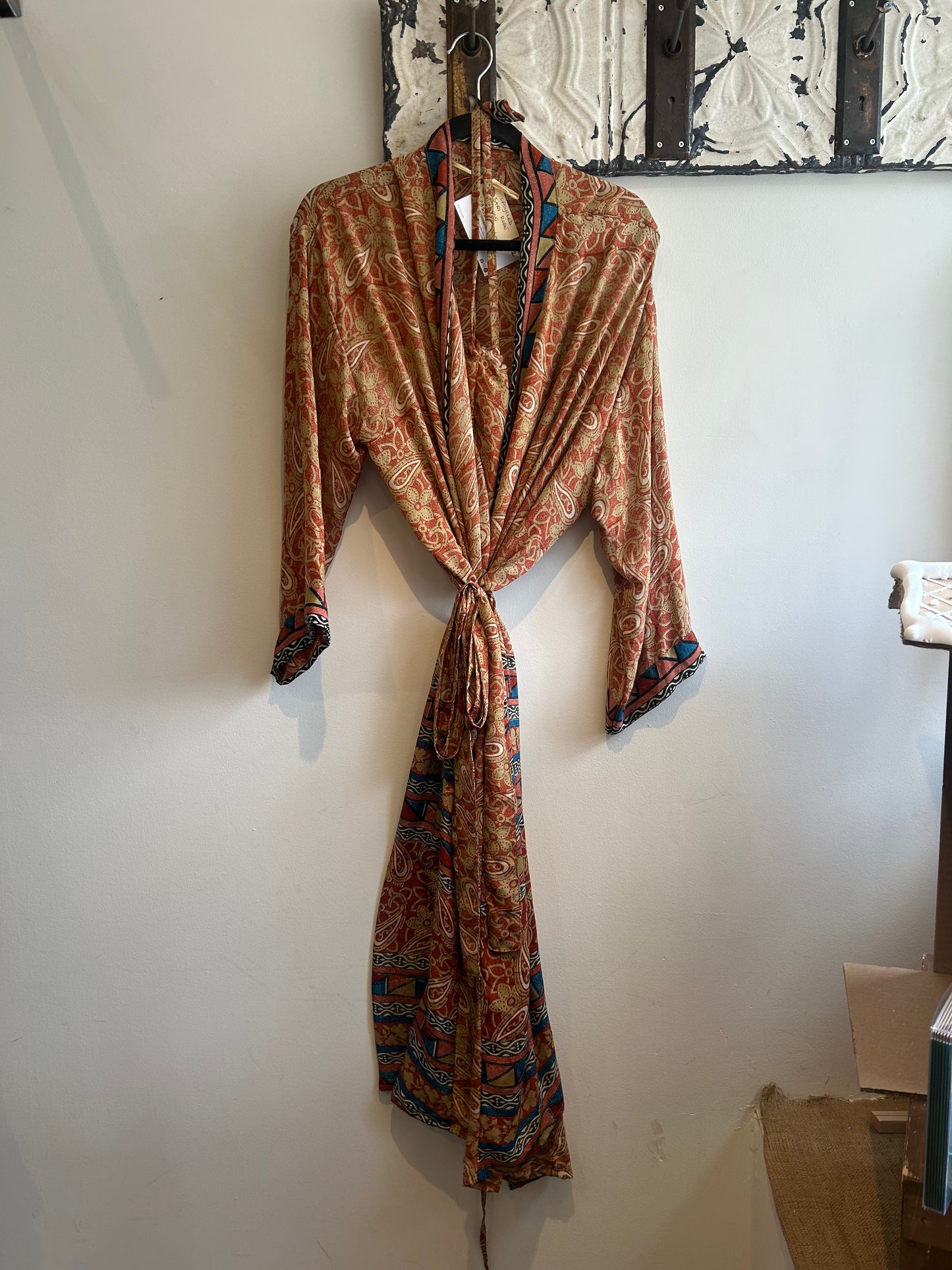 Upcycled Sari Robe - Long #C32
