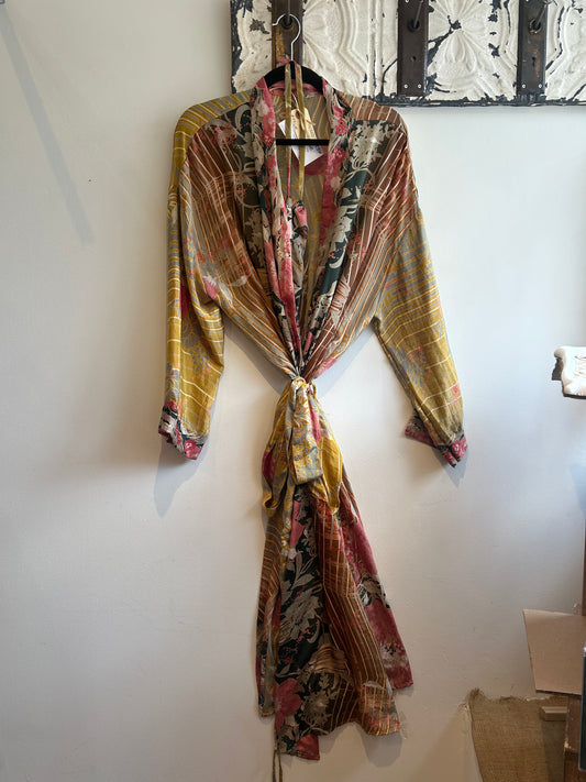 Upcycled Sari Robe - Long #C36