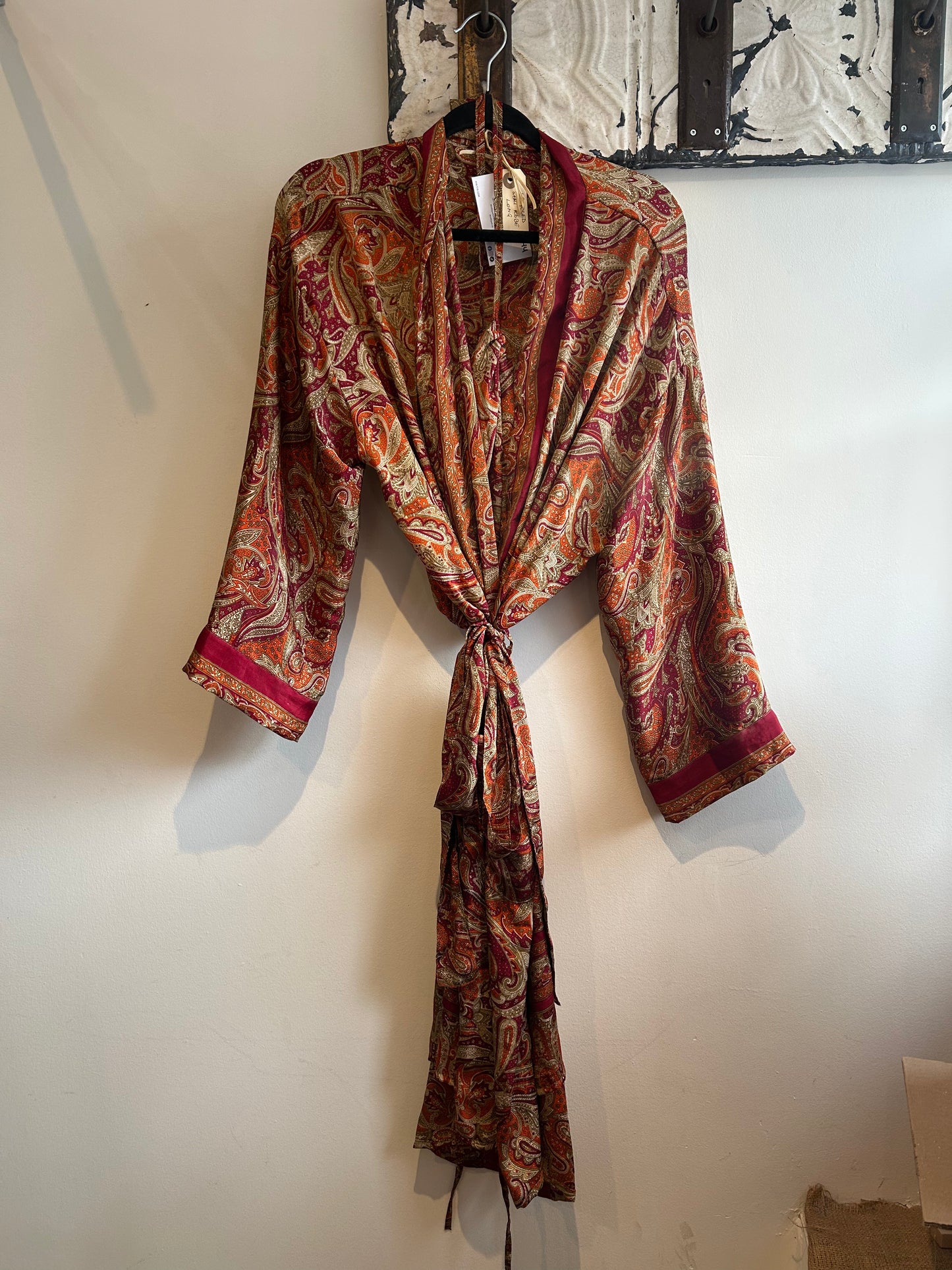 Upcycled Sari Robe - Long #C44