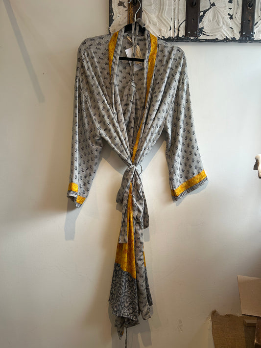 Upcycled Sari Robe - Long #C47