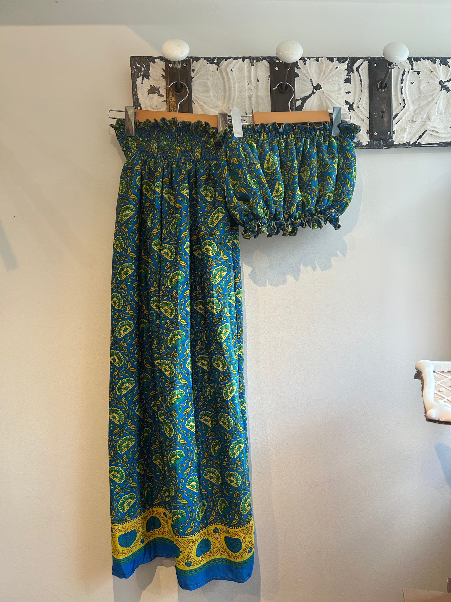 Upcycled Sari Top & Pants Set