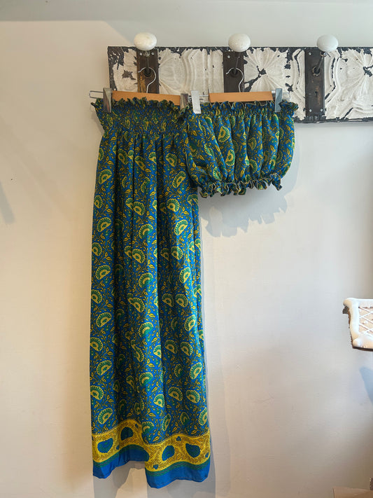 Upcycled Sari Top & Pants Set