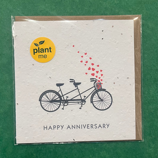 Okku Plantable Card - Anniversary Tandem Bicycle