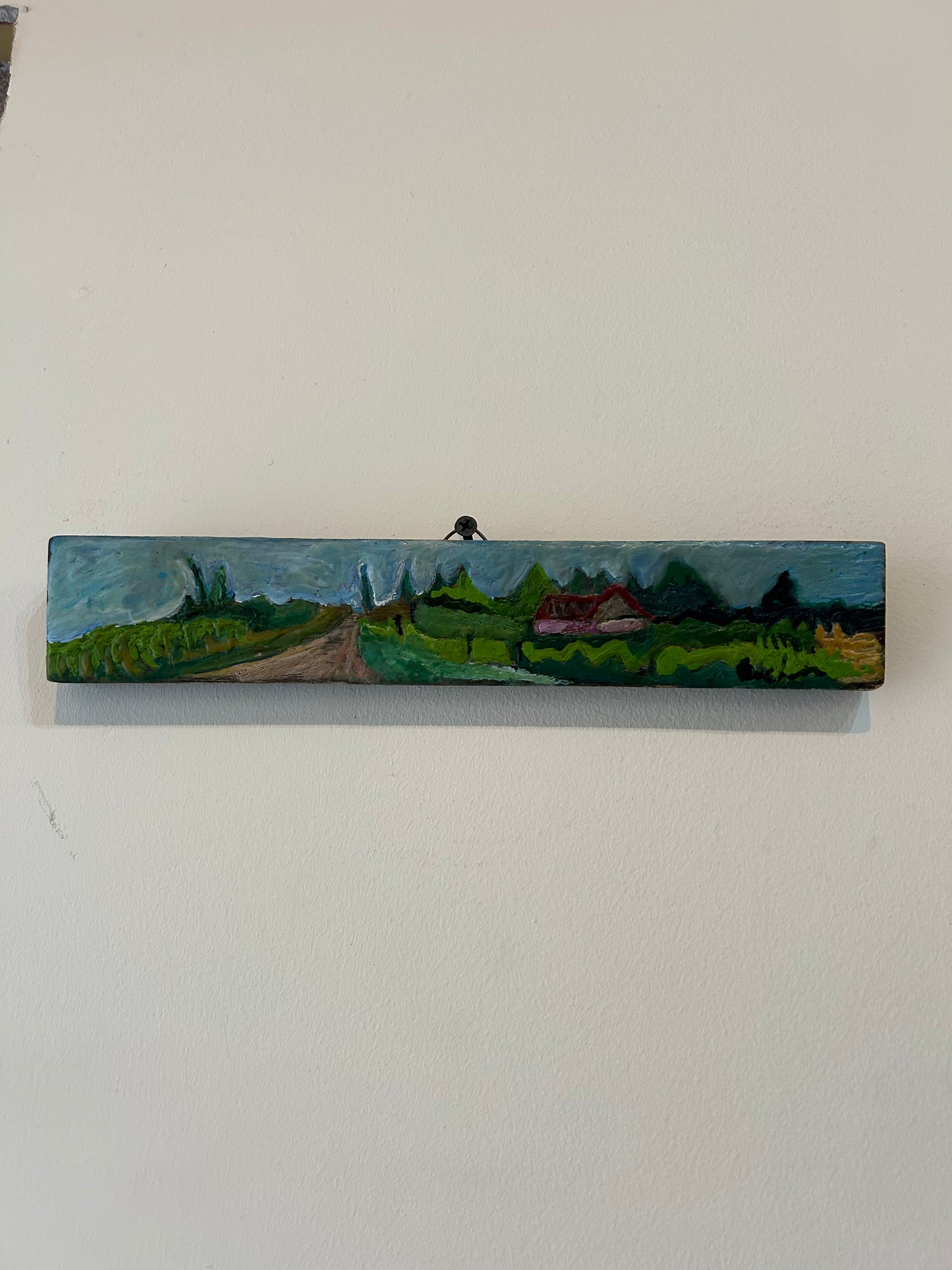 Leslie Becker Encaustic Beeswax Wood Painting