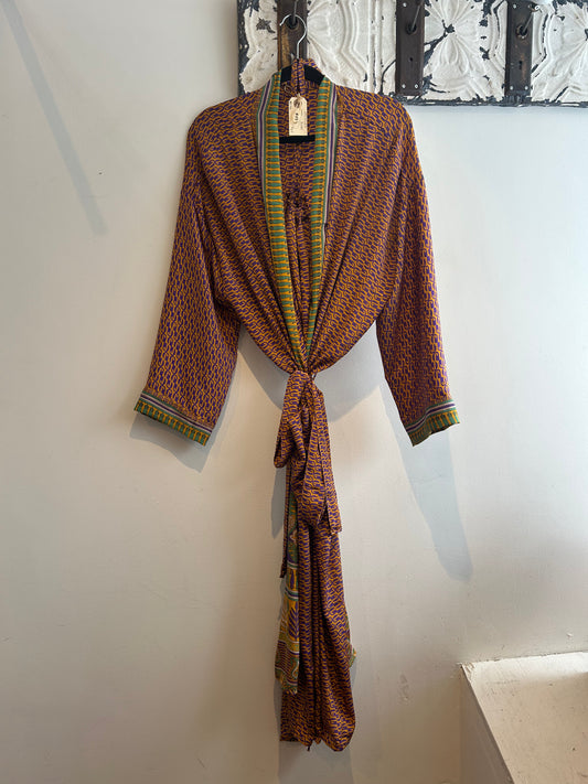 Upcycled Sari Robe - Long #V3