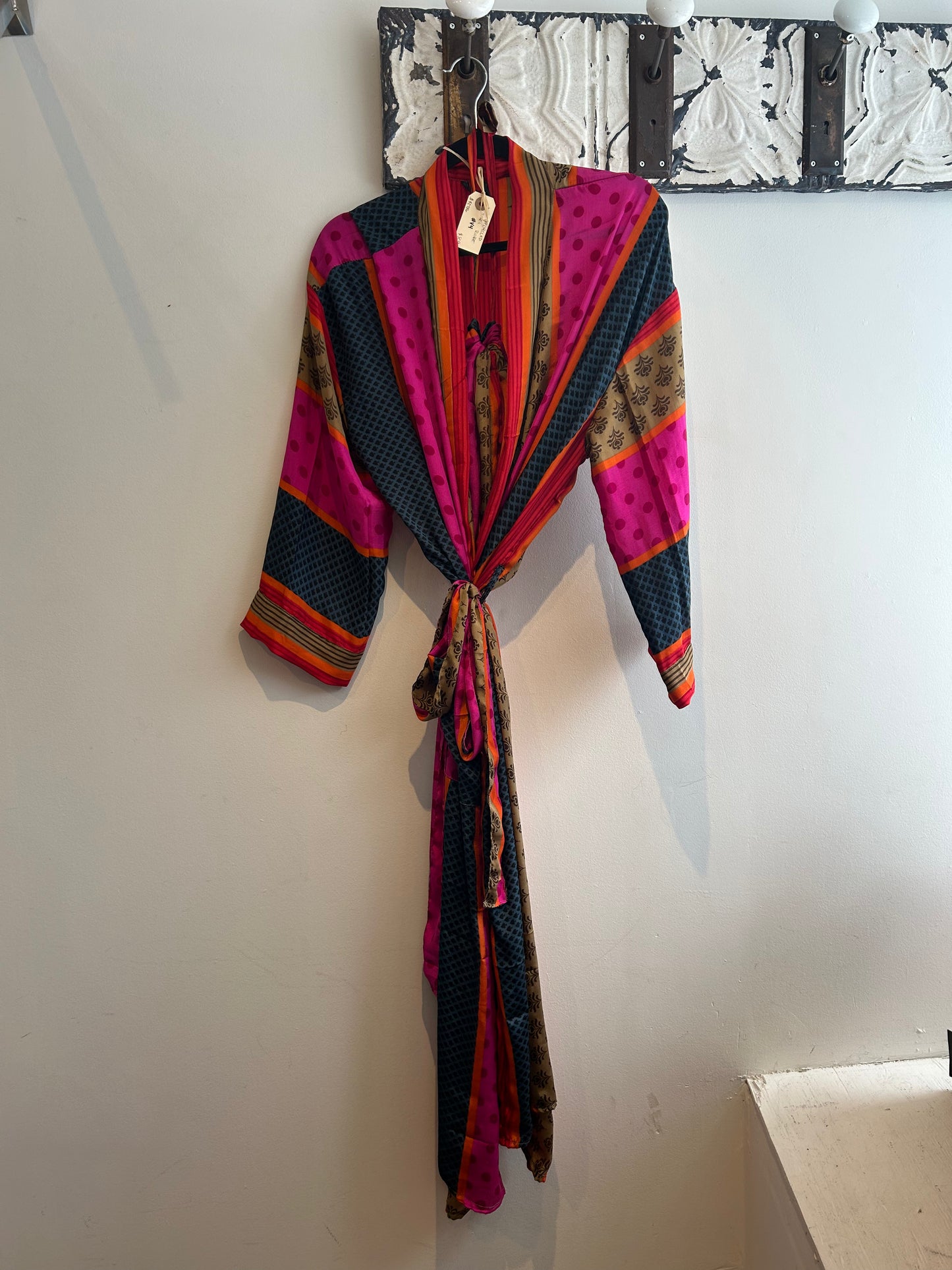 Upcycled Sari Robe - Long #V4