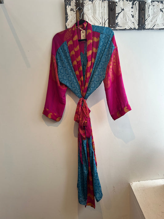Upcycled Sari Robe - Long #V5