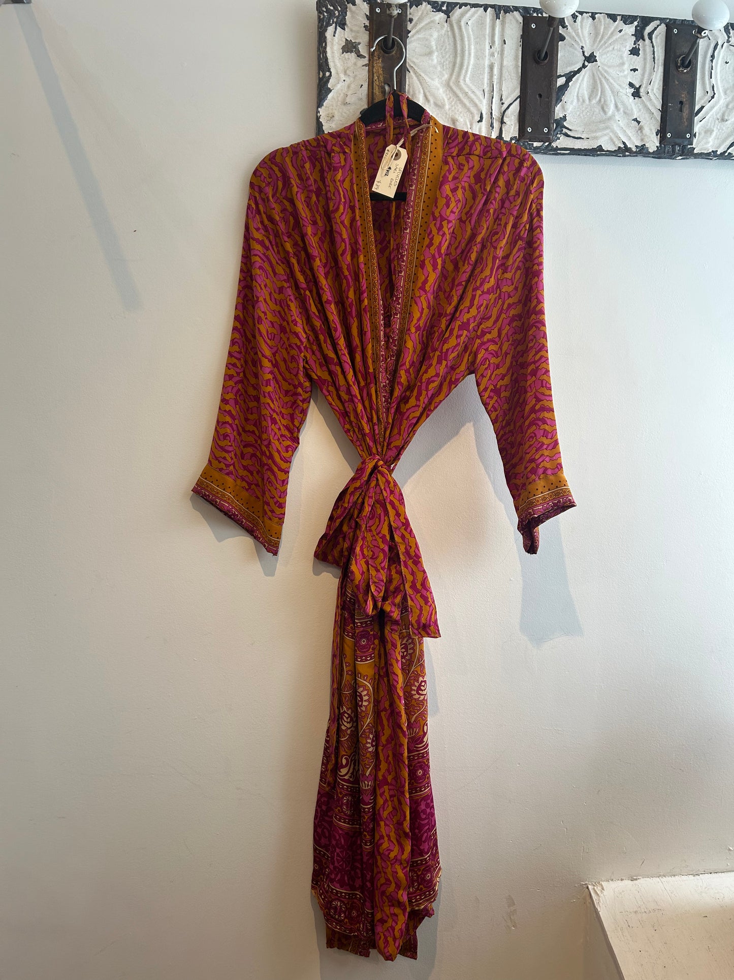 Upcycled Sari Robe - Long #V12