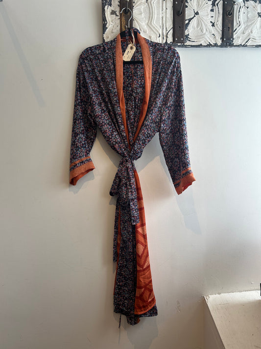 Upcycled Sari Robe - Long #V18
