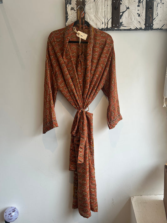 Upcycled Sari Robe - Long #M1