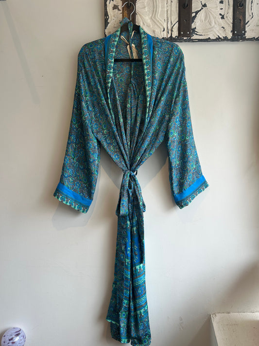 Upcycled Sari Robe - Long #M3
