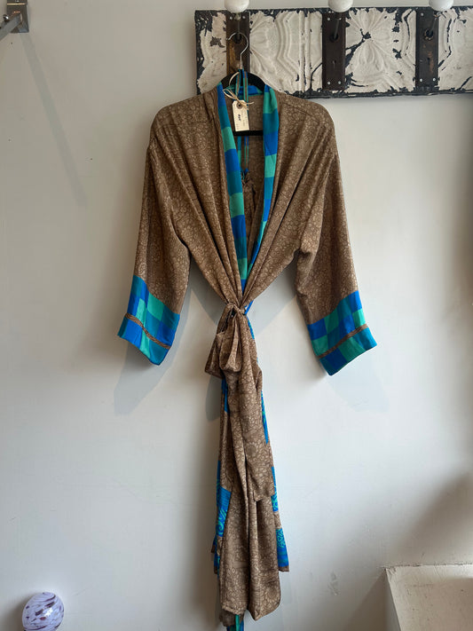 Upcycled Sari Robe - Long #M5