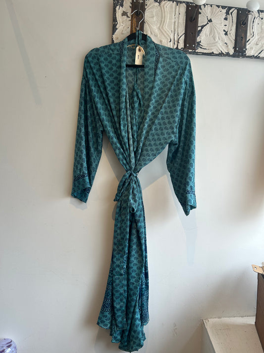 Upcycled Sari Robe - Long #M12