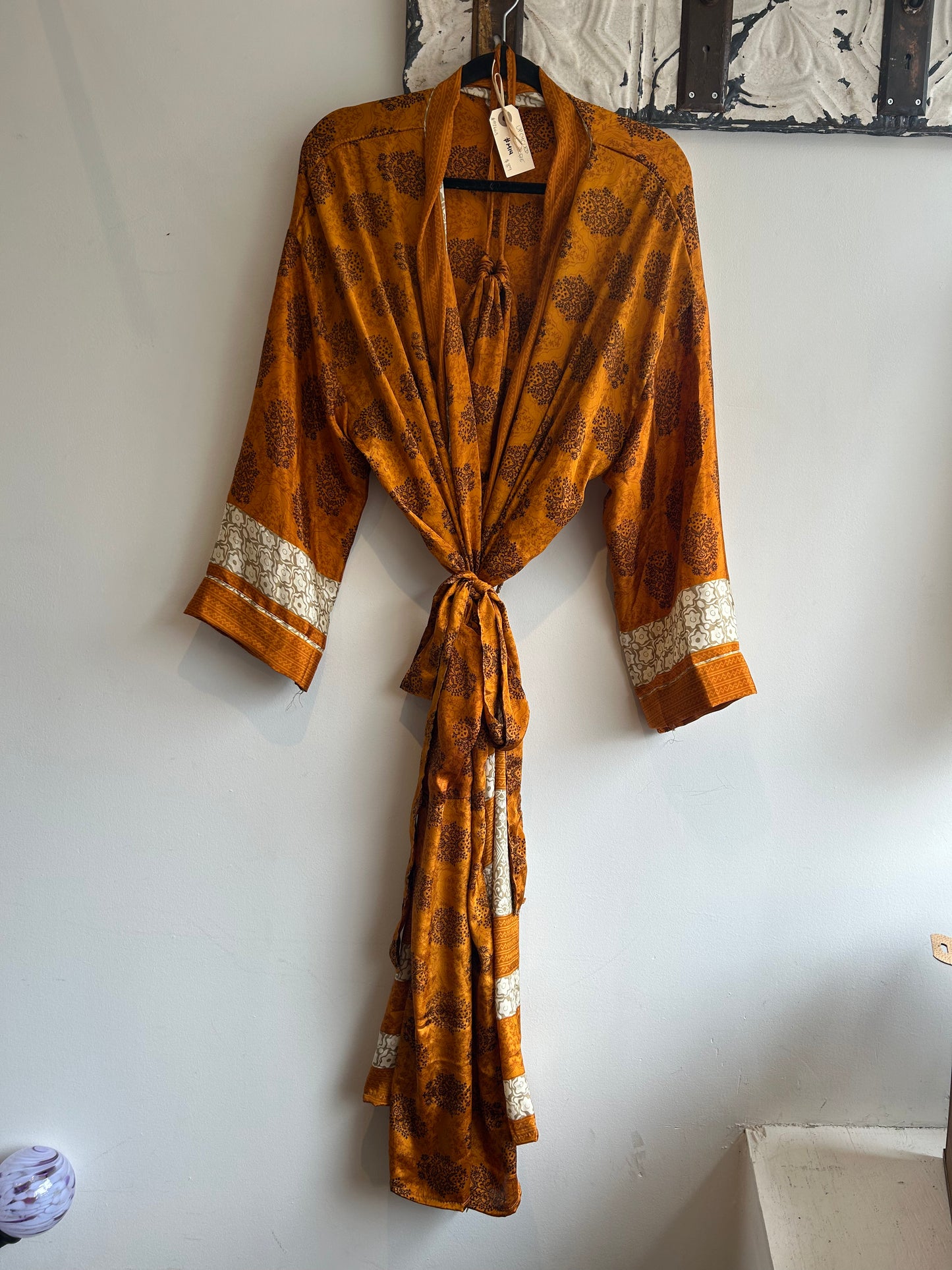 Upcycled Sari Robe - Long #M14