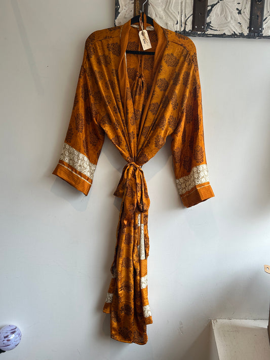 Upcycled Sari Robe - Long #M14