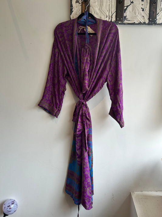 Upcycled Sari Robe - Long #M15