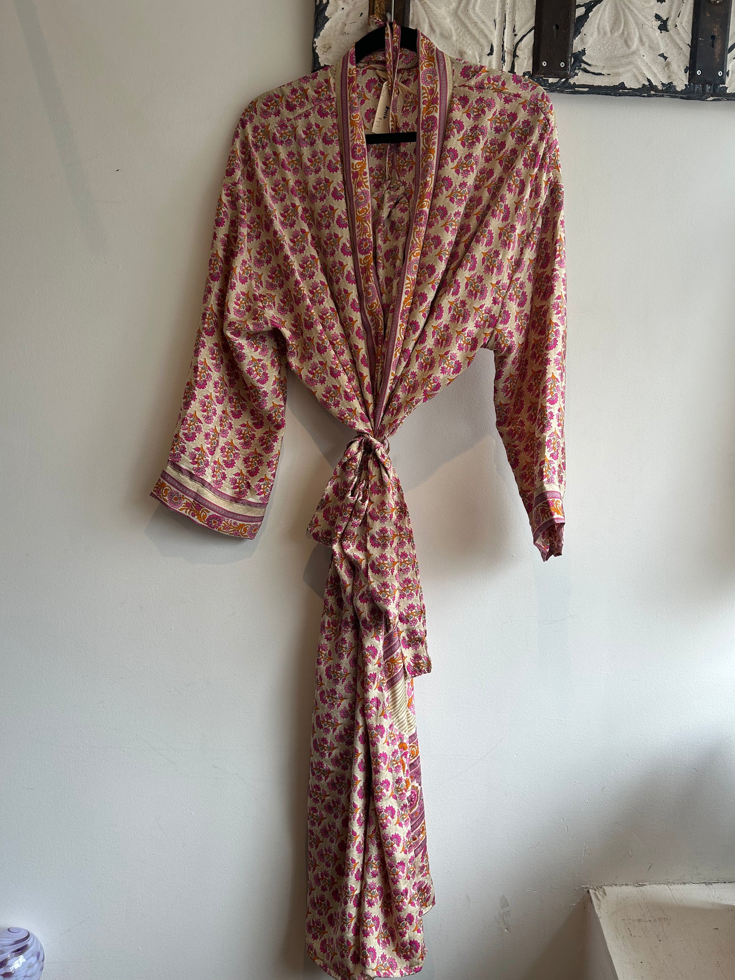 Upcycled Sari Robe - Long #M16