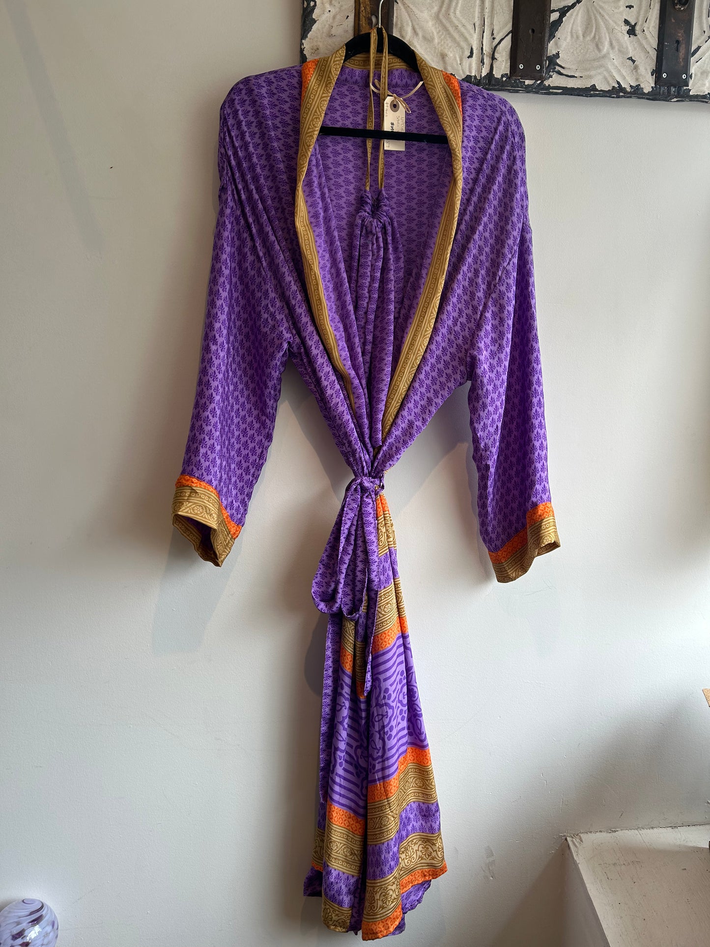 Upcycled Sari Robe - Long #M18