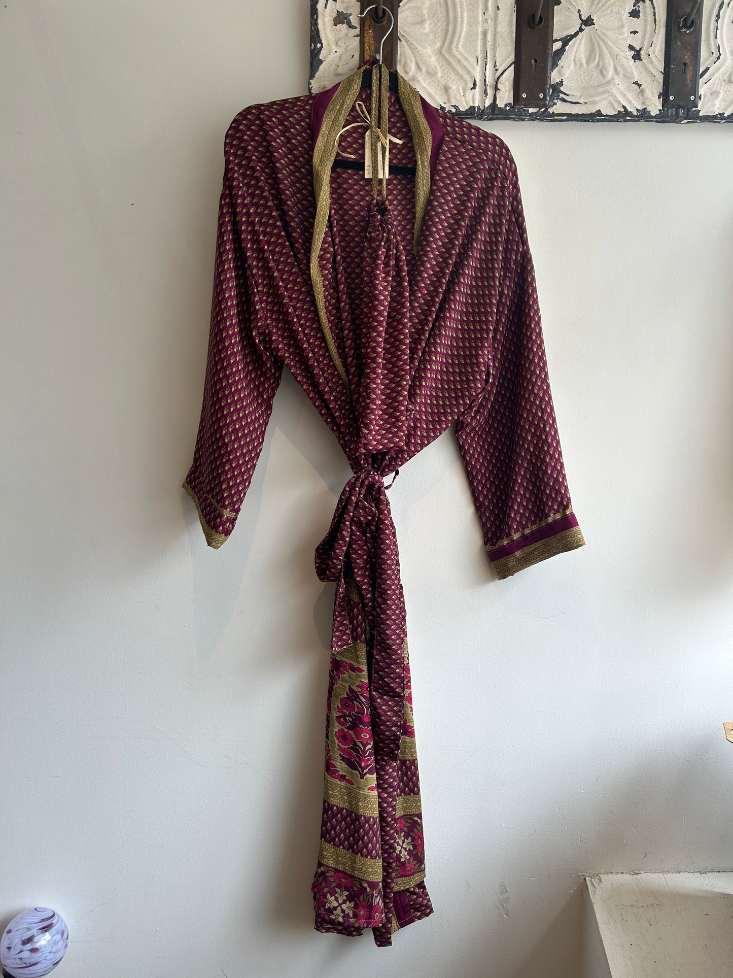 Upcycled Sari Robe - Long #M22