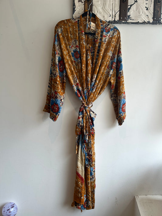 Upcycled Sari Robe - Long #M23