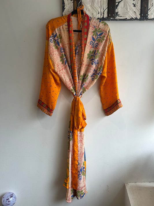 Upcycled Sari Robe - Long #M24
