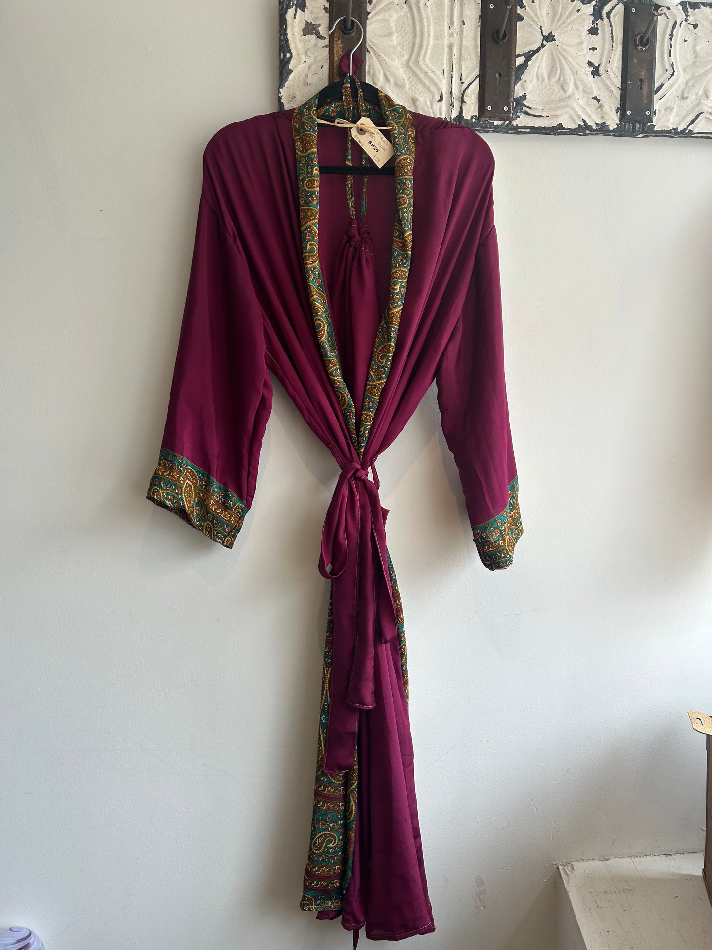 Upcycled Sari Robe - Long #M25