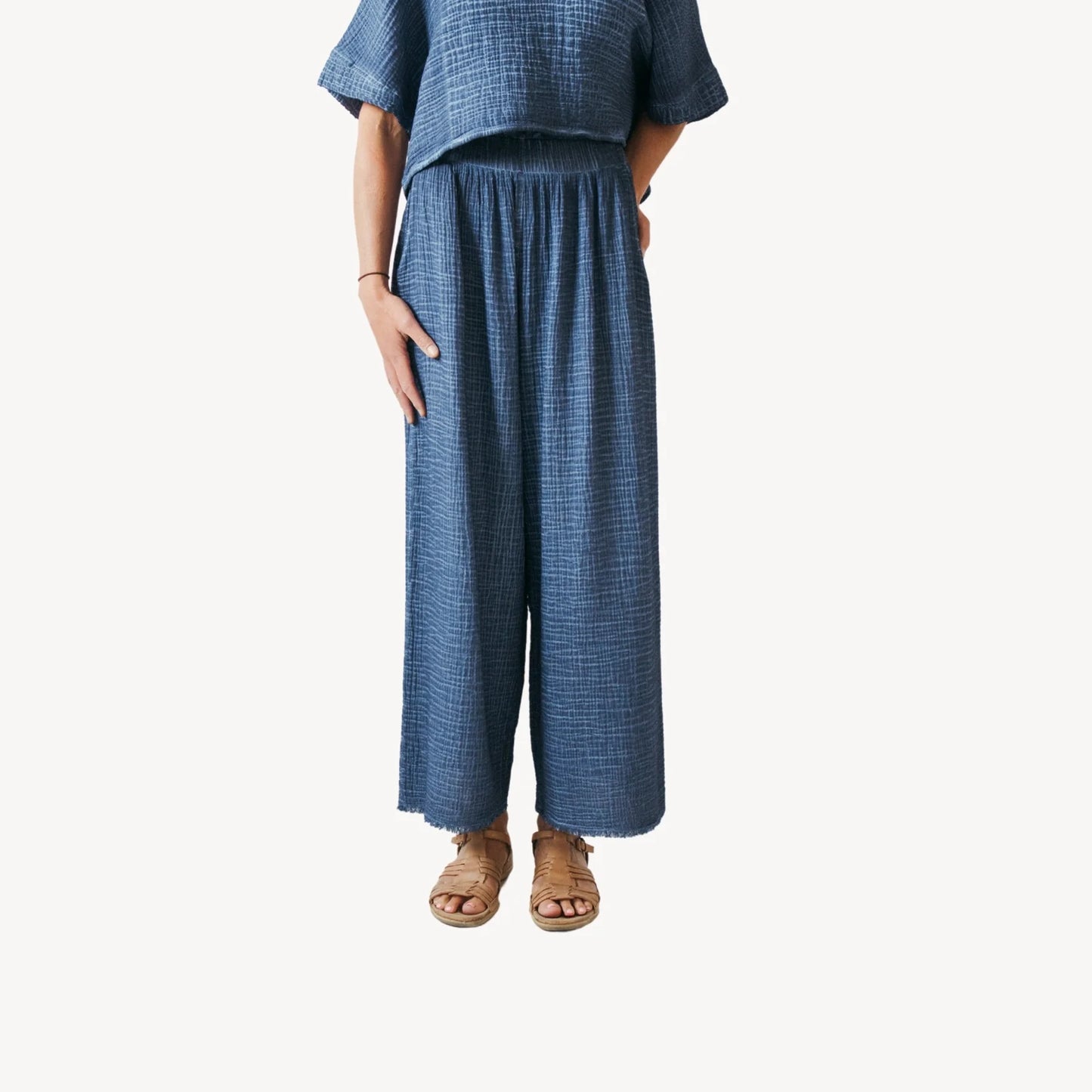 Pokoloko Crinkle Drawstring Palazzo Pants