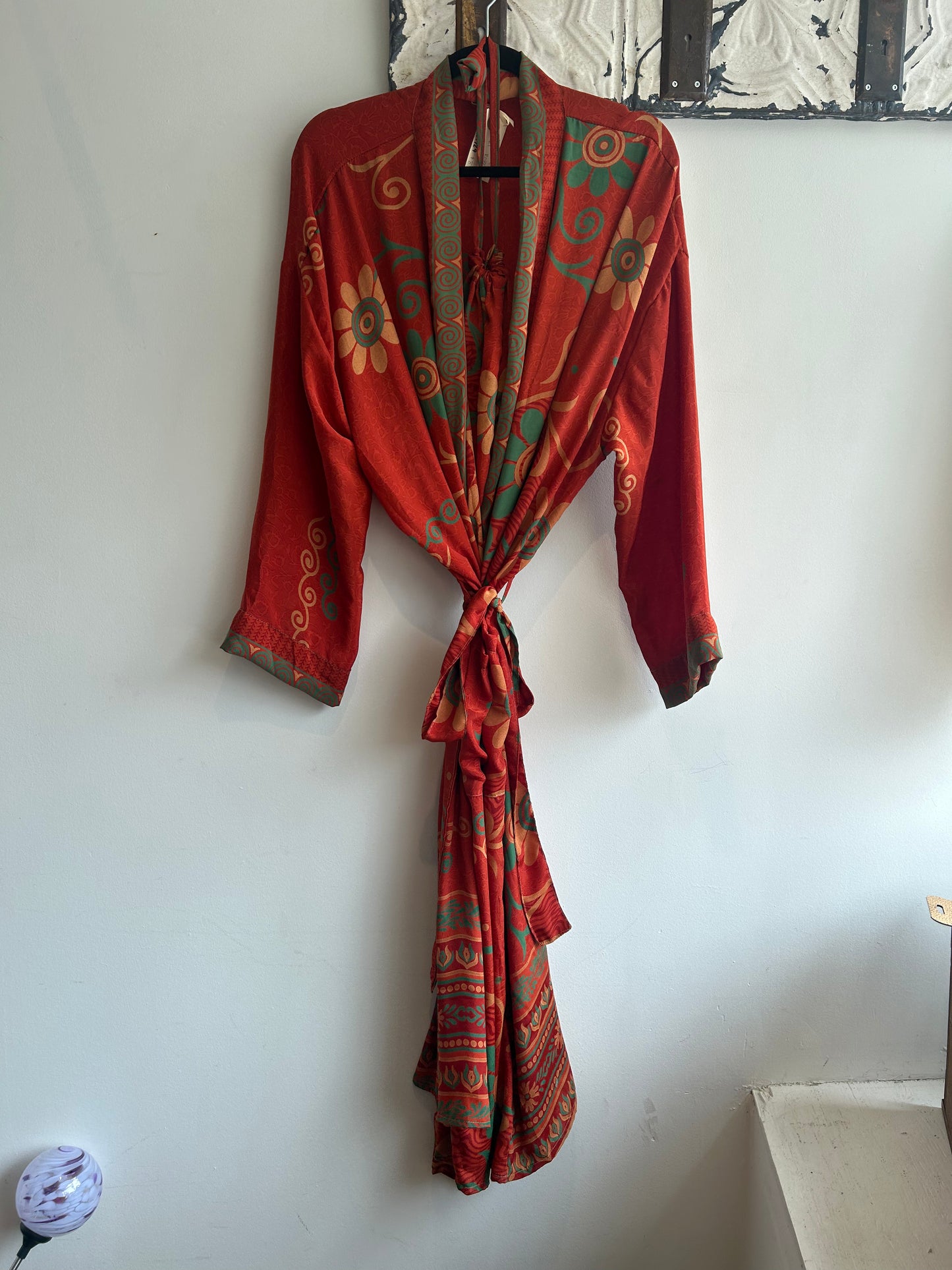 Upcycled Sari Robe - Long #M29