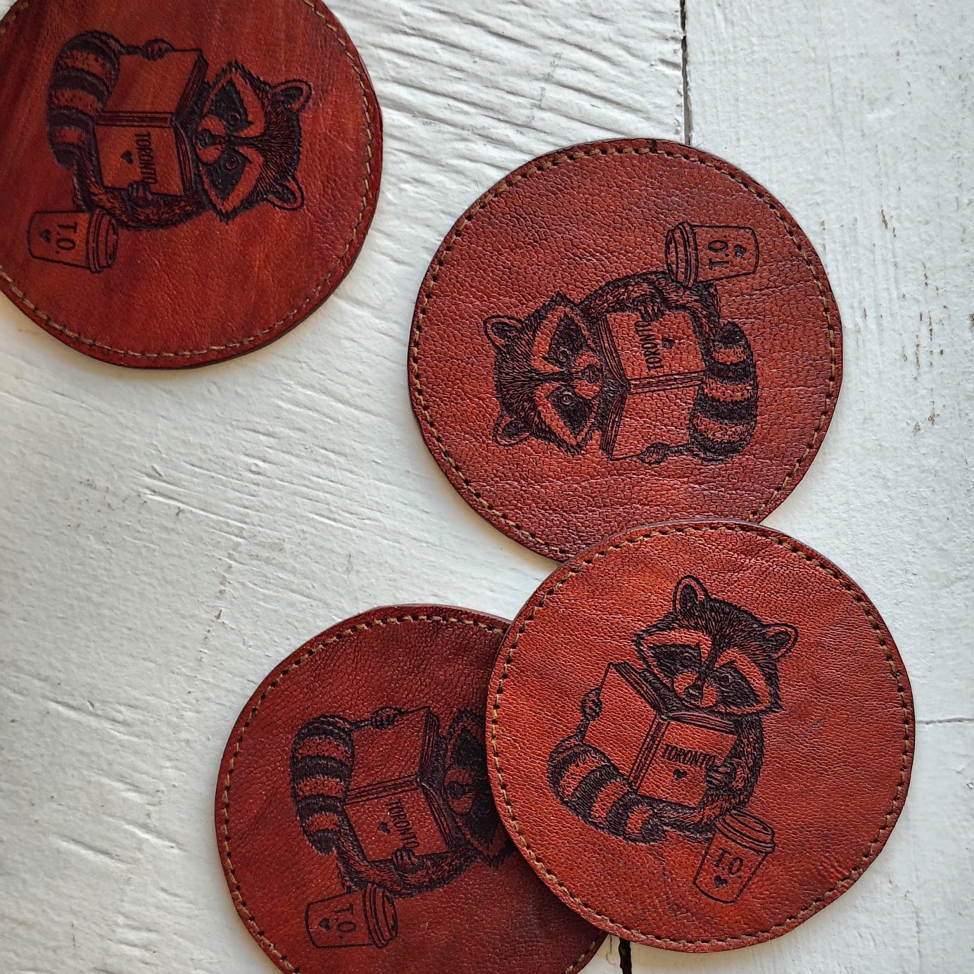 Leather Toronto Coaster Set