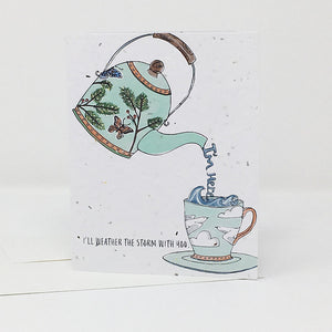 Jill & Jack Paper Plantable Card - Weather the Storm Tea