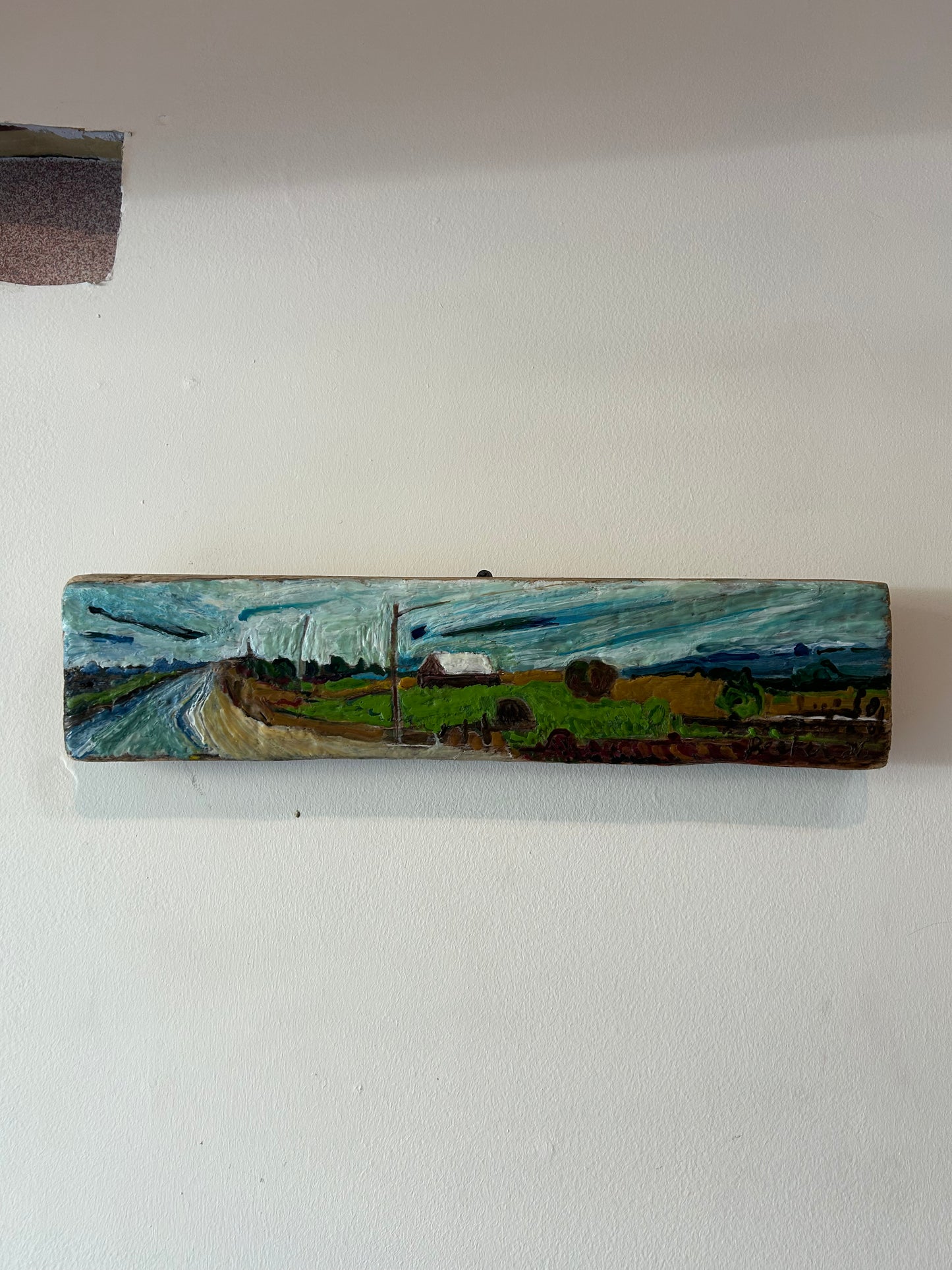 Leslie Becker Encaustic Beeswax Wood Painting