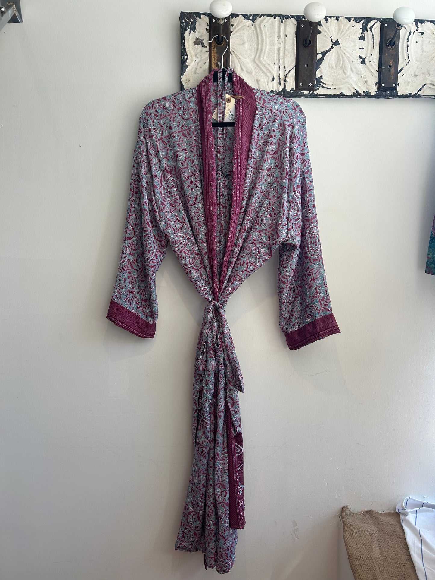 Upcycled Sari Robe - Long #S2