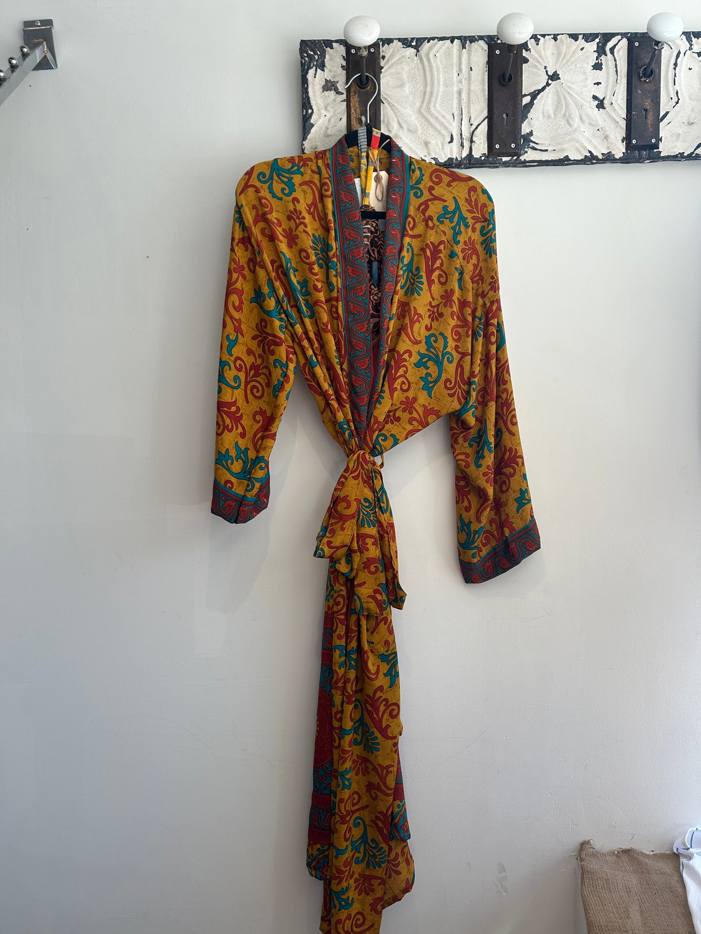 Upcycled Sari Robe - Long #S3