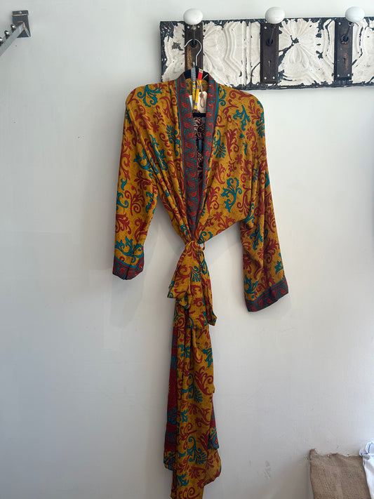 Upcycled Sari Robe - Long #S3