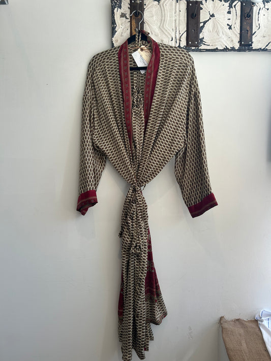 Upcycled Sari Robe - Long #S6