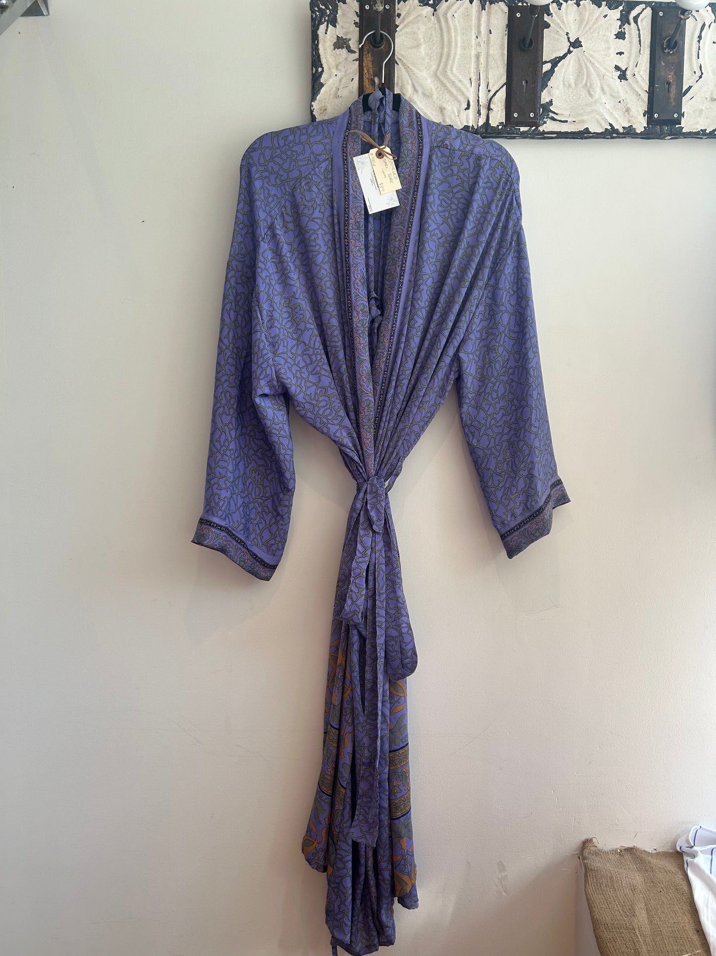 Upcycled Sari Robe - Long #S7