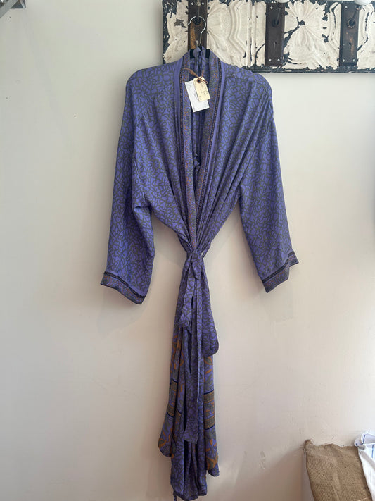 Upcycled Sari Robe - Long #S7