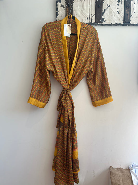 Upcycled Sari Robe - Long #S8