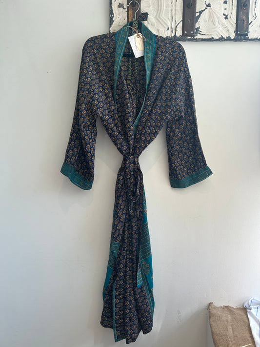Upcycled Sari Robe - Long #S9
