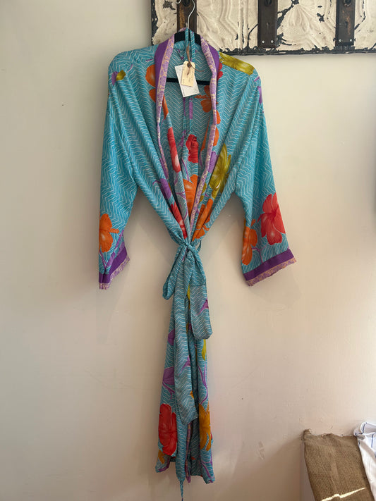 Upcycled Sari Robe - Long #S11