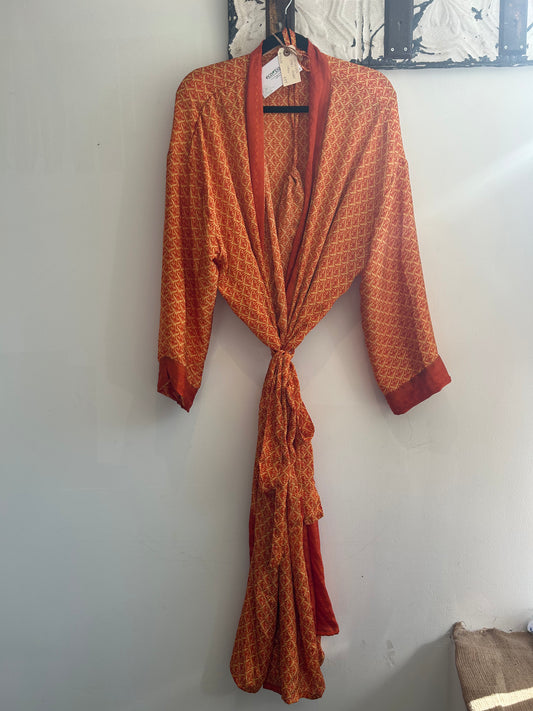 Upcycled Sari Robe - Long #S13