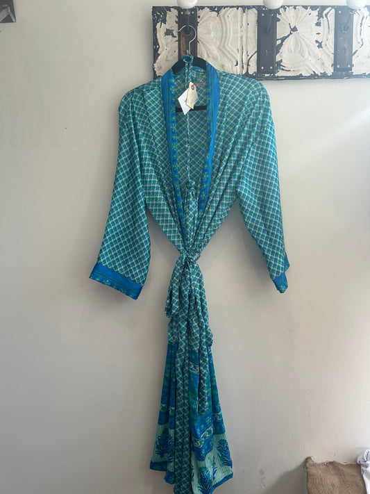 Upcycled Sari Robe - Long #S14