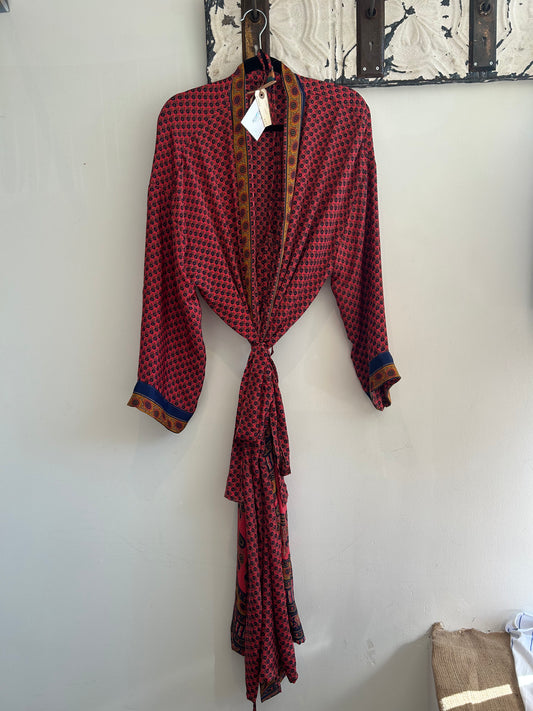 Upcycled Sari Robe - Long #S15