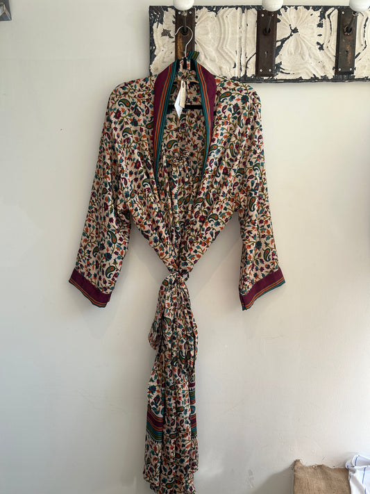 Upcycled Sari Robe - Long #S16