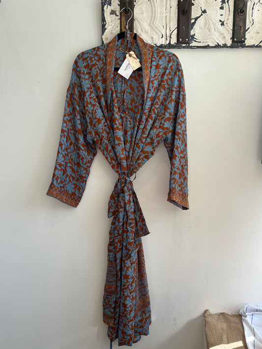 Upcycled Sari Robe - Long #S17