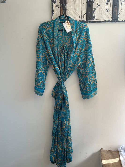Upcycled Sari Robe - Long #S21