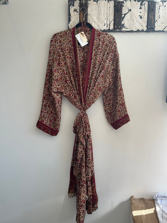 Upcycled Sari Robe - Long #S23