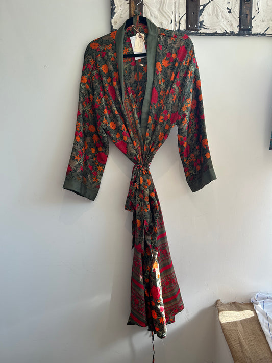 Upcycled Sari Robe - Long #S25