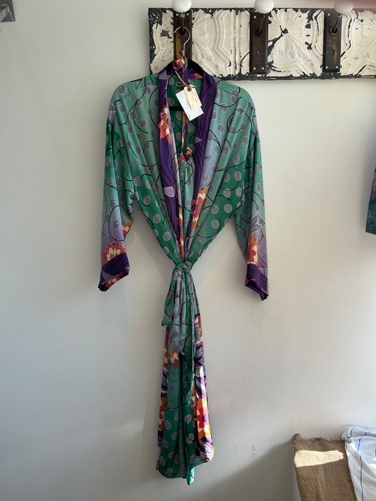 Upcycled Sari Robe - Long #S29