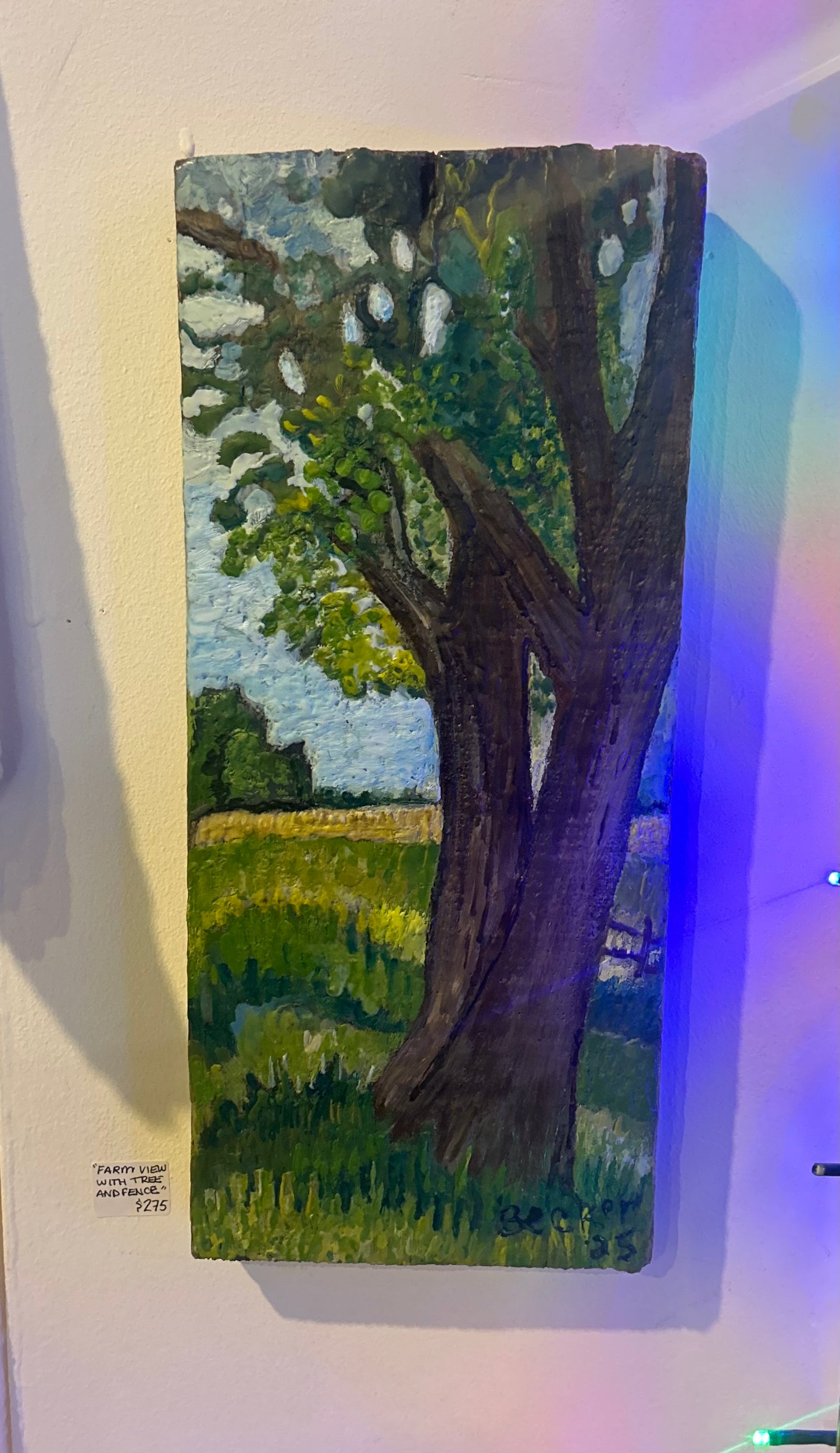 Leslie Becker Encaustic Beeswax Wood Painting